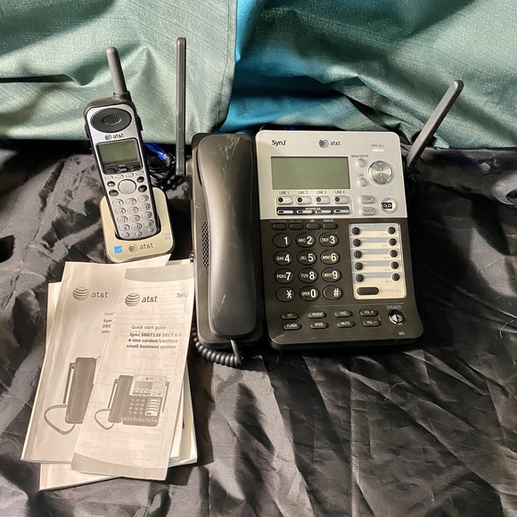 AT&T SynJ SB67138 4-Line Corded/Cordless Phone System + 8x SB67108 Handsets - Picture 7 of 11